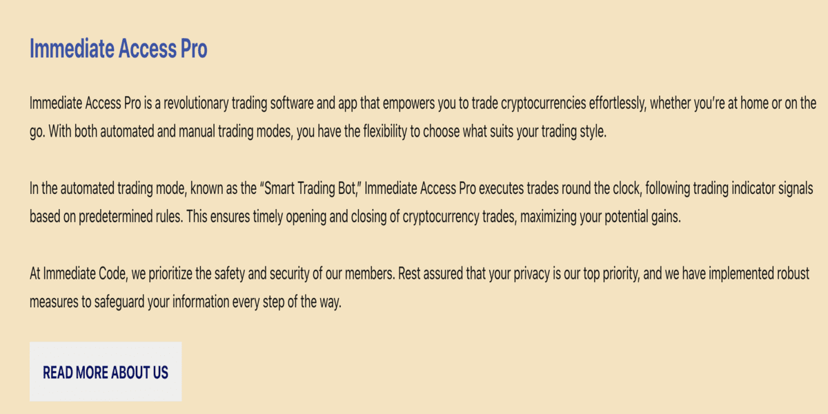 Immediate Access Pro profit