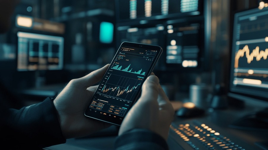 Mobile trading app interface Mobile trading app interface Energy Proair